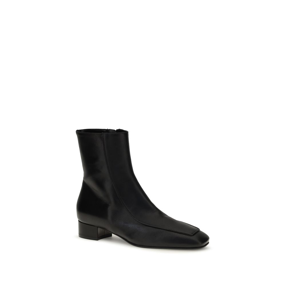 Herbert Levine Black Calf Leather Bos Taurus Ankle Boots - immagine 2