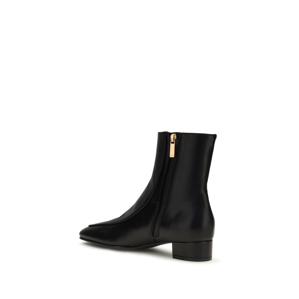 Herbert Levine Black Calf Leather Bos Taurus Ankle Boots - immagine 3