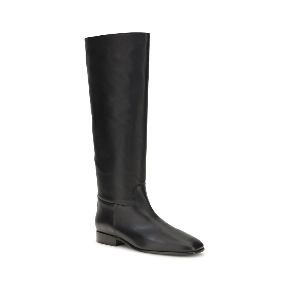 Herbert Levine Black Calf Leather Bos Taurus Ankle Boots - immagine 2