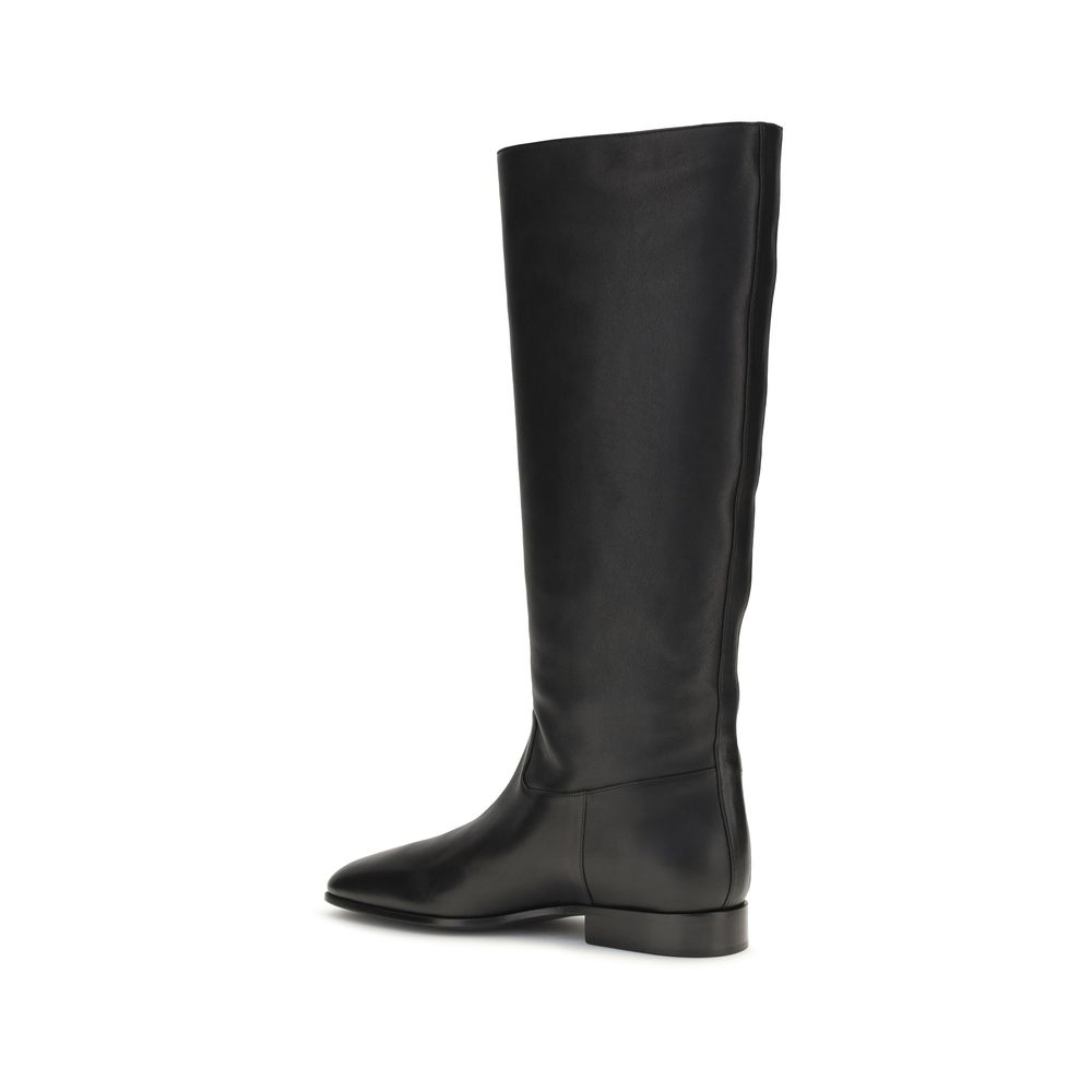Herbert Levine Black Calf Leather Bos Taurus Ankle Boots - immagine 3