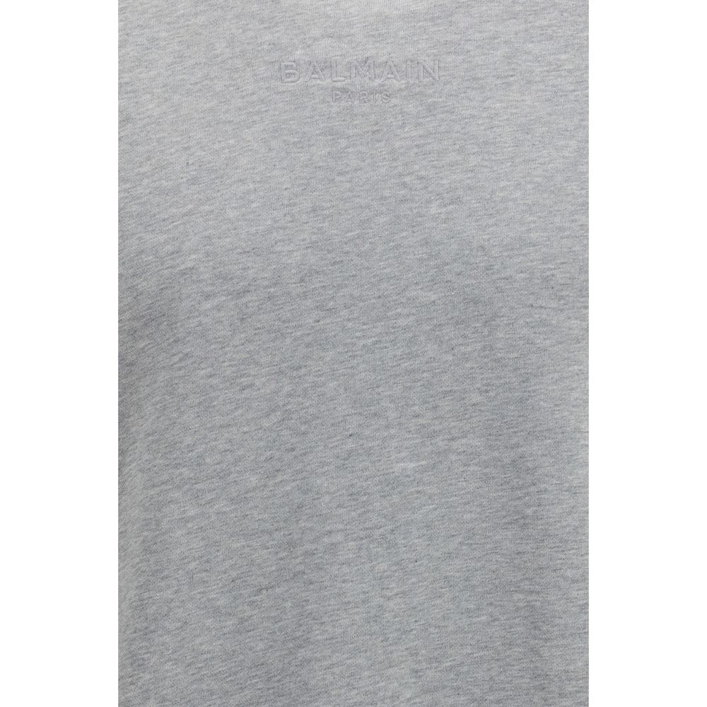 Balmain Gray Cotton Sweatshirt - immagine 3