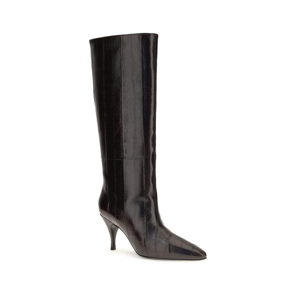 Herbert Levine Brown Calf Leather Bos Taurus Boots - immagine 2