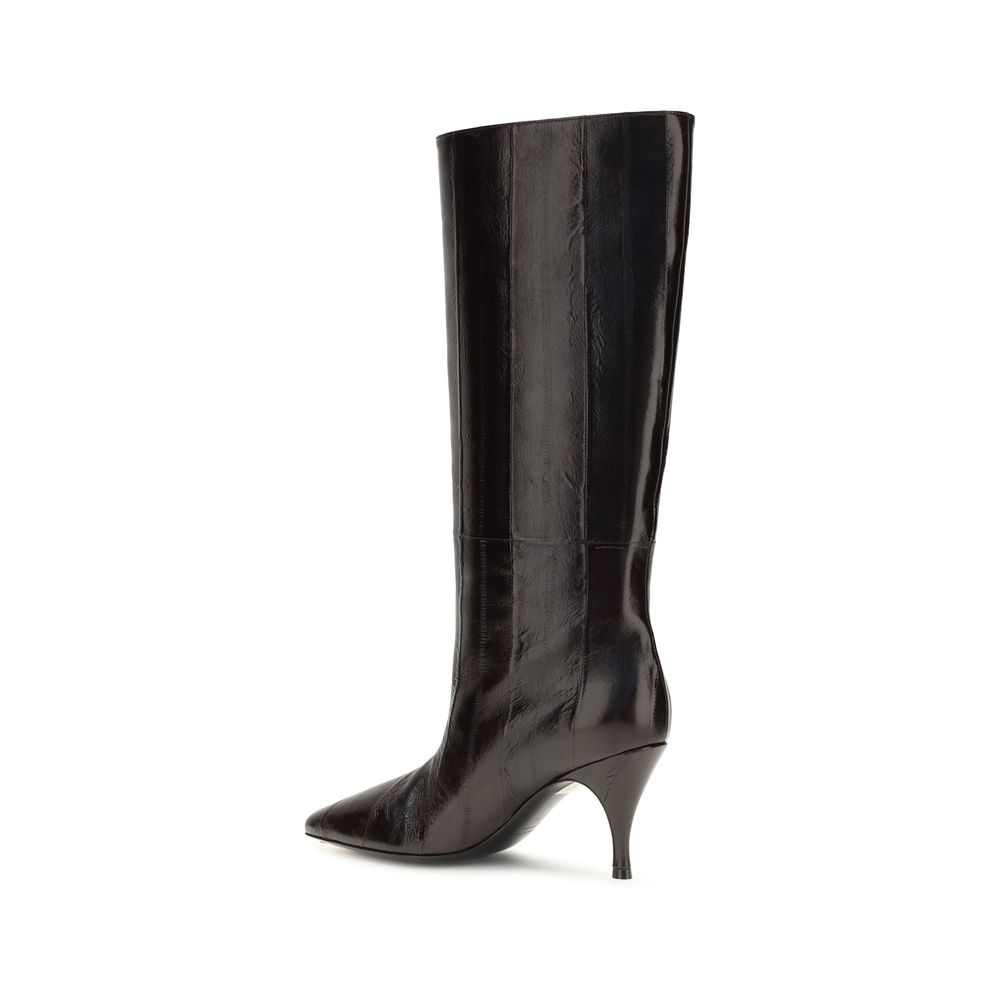 Herbert Levine Brown Calf Leather Bos Taurus Boots - immagine 3
