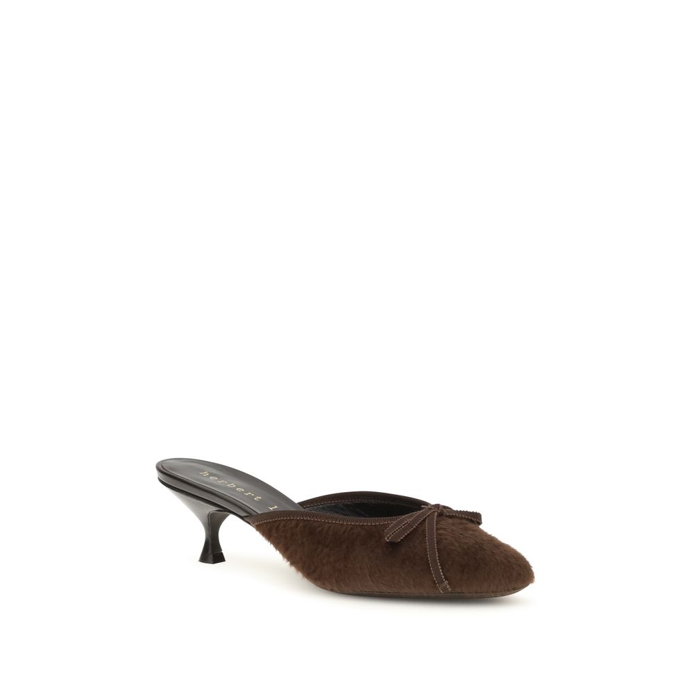 Herbert Levine Brown Calf Leather Bos Taurus Stiletto Heel Sandals - immagine 2