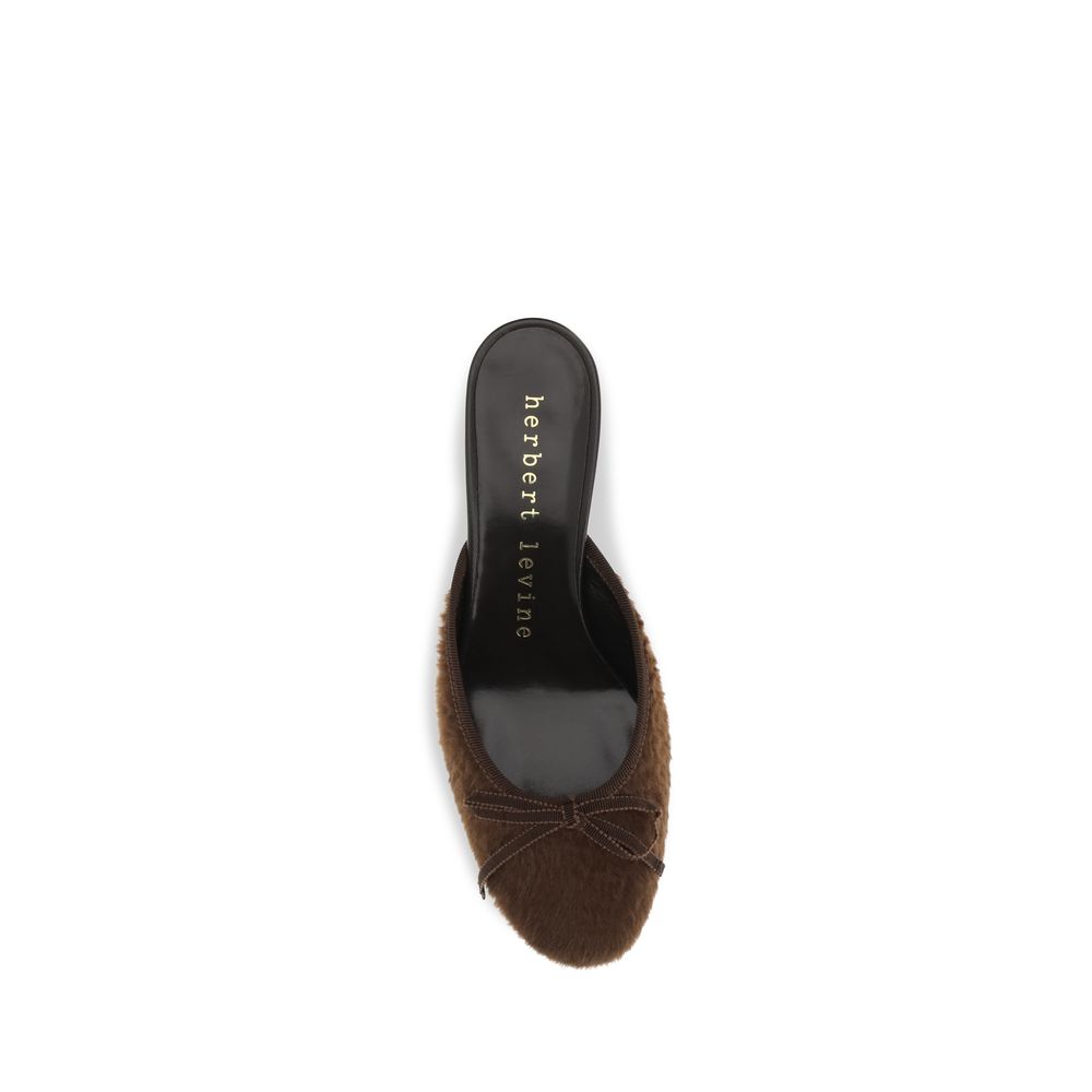 Herbert Levine Brown Calf Leather Bos Taurus Stiletto Heel Sandals - immagine 4