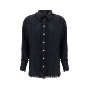 Balmain Black Polyamide Pattern Shirt