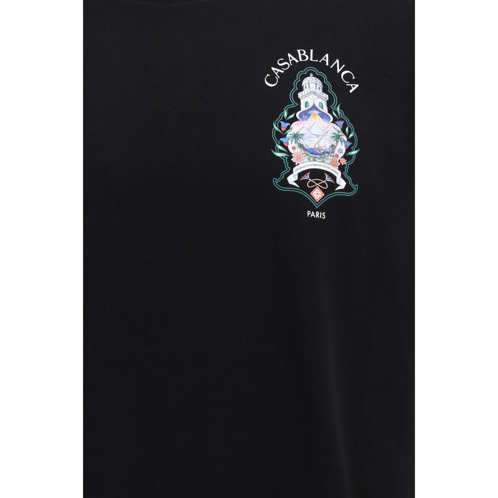 Casablanca Black Cotton T-Shirt - immagine 3
