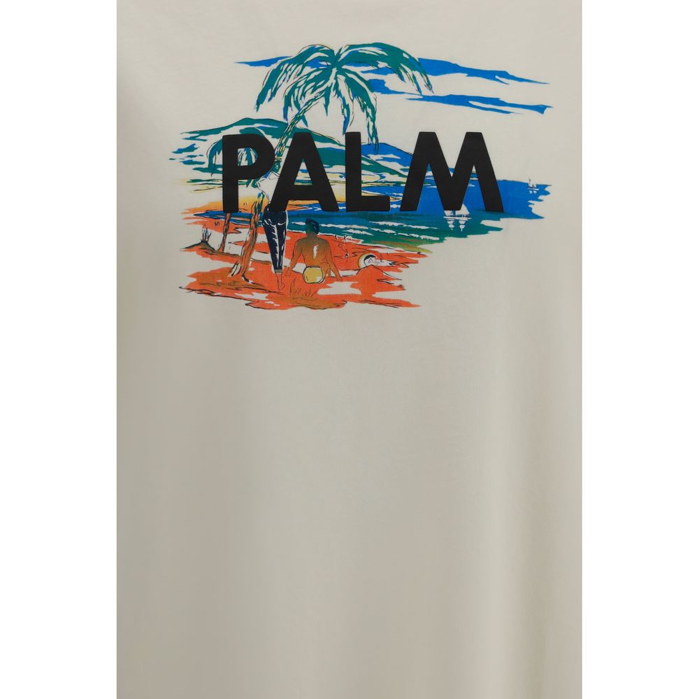 Palm Angels Beige Cotton T-Shirt - immagine 3