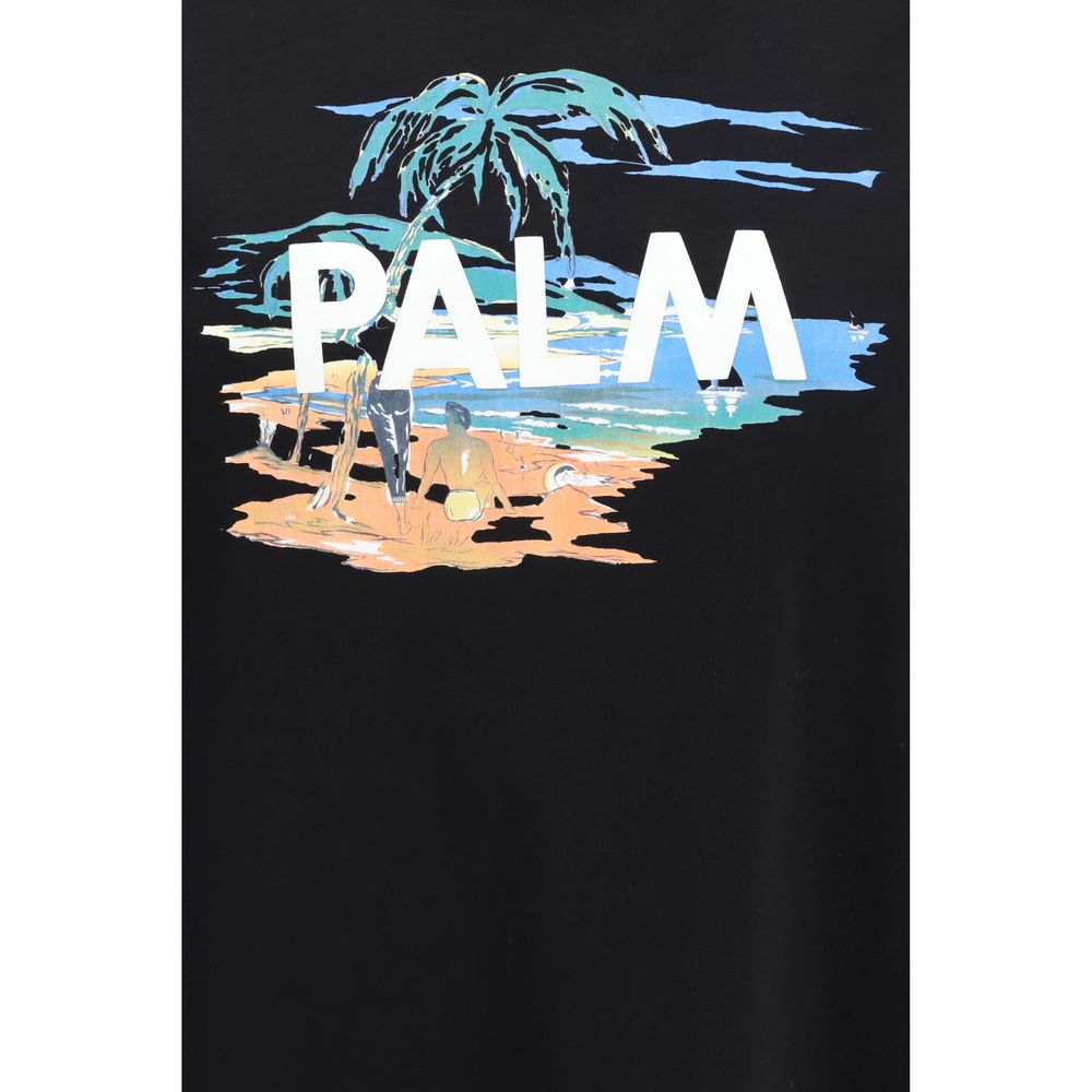 Palm Angels Black Cotton T-Shirt - immagine 3