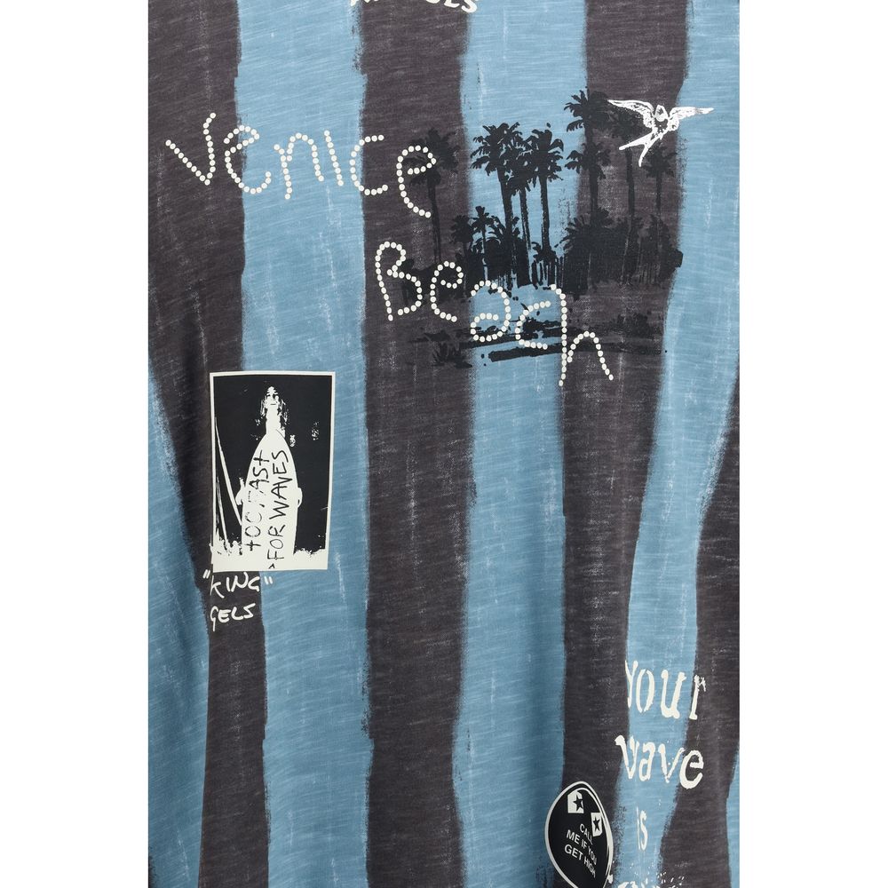 Palm Angels Blue Cotton Sportswear - immagine 3