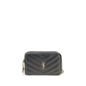 Saint Laurent Black Lamb Ovis Aries Aries Shoulder Bag