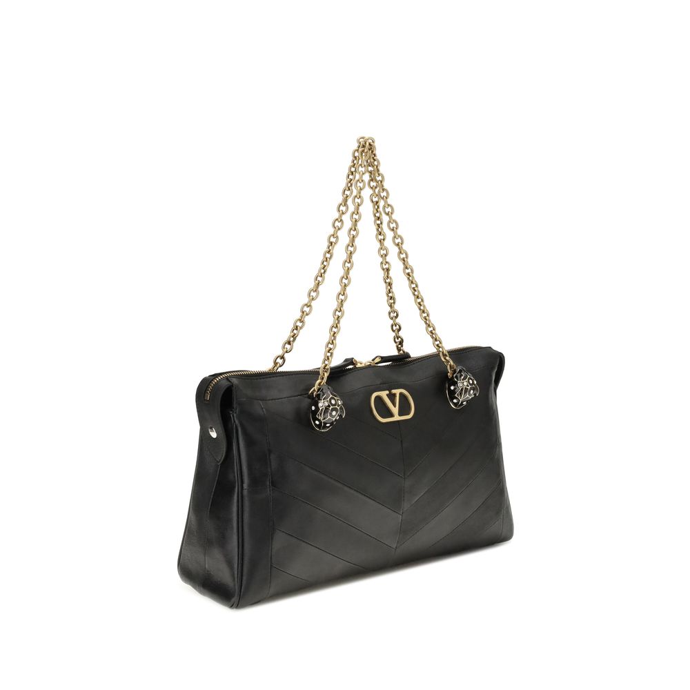 Valentino Garavani Black Lamb Ovis Aries Aries Shoulder Bag - immagine 2
