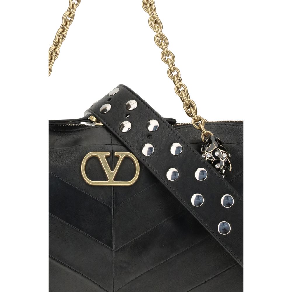 Valentino Garavani Black Lamb Ovis Aries Aries Shoulder Bag - immagine 4