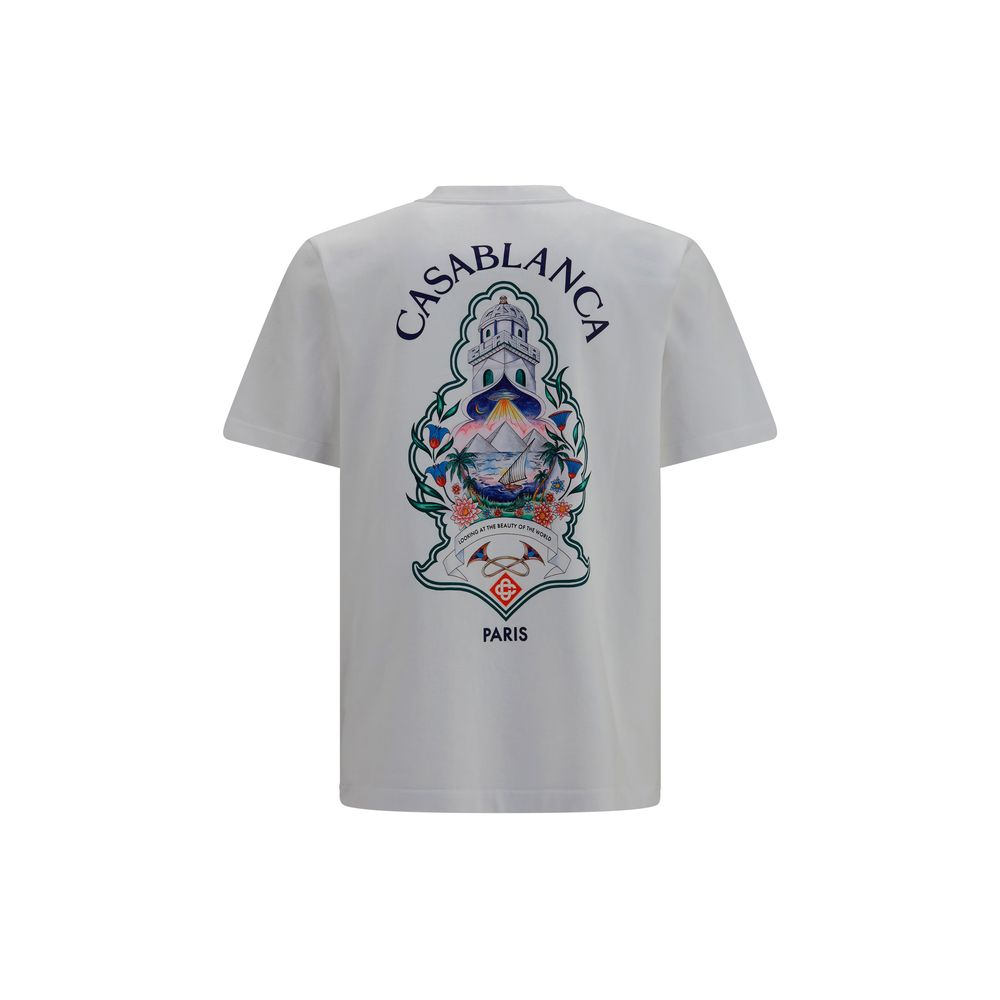 Casablanca White Cotton T-Shirt - immagine 2