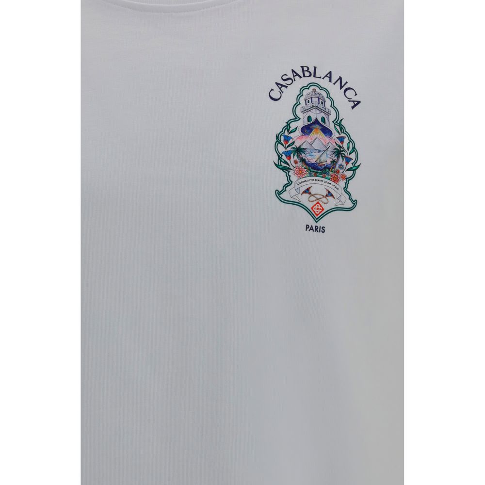 Casablanca White Cotton T-Shirt - immagine 3