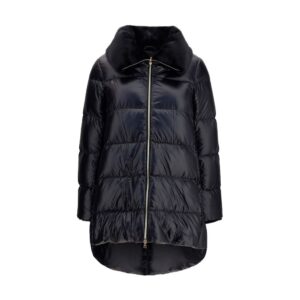 Herno Black Goose Down Full-Length Jacket