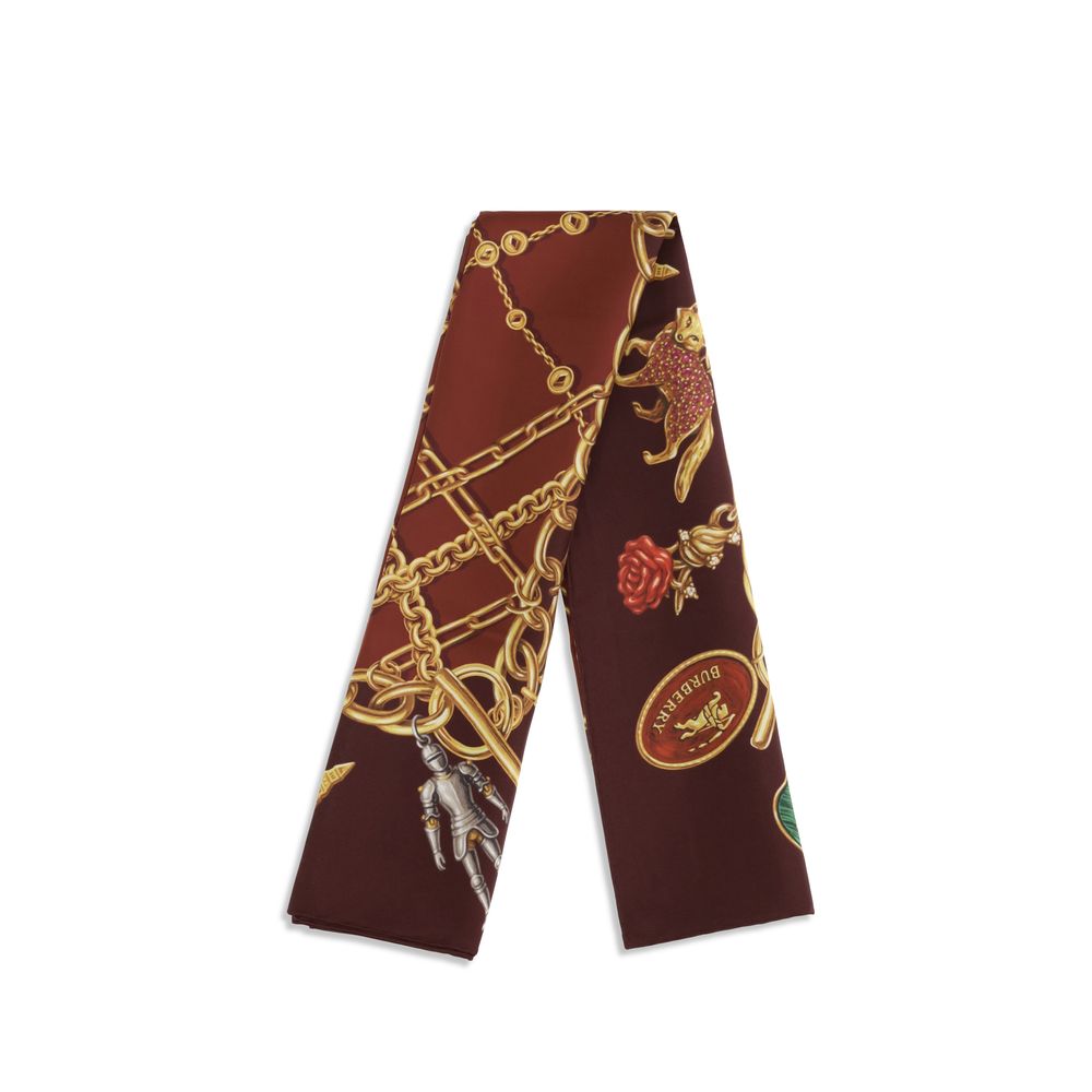 Burberry Bordeaux Silk Scarf - immagine 2
