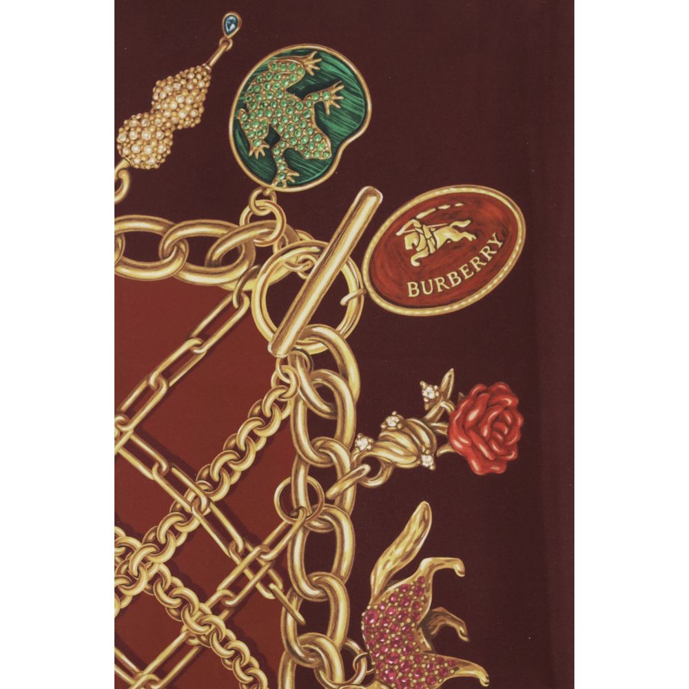 Burberry Bordeaux Silk Scarf - immagine 3