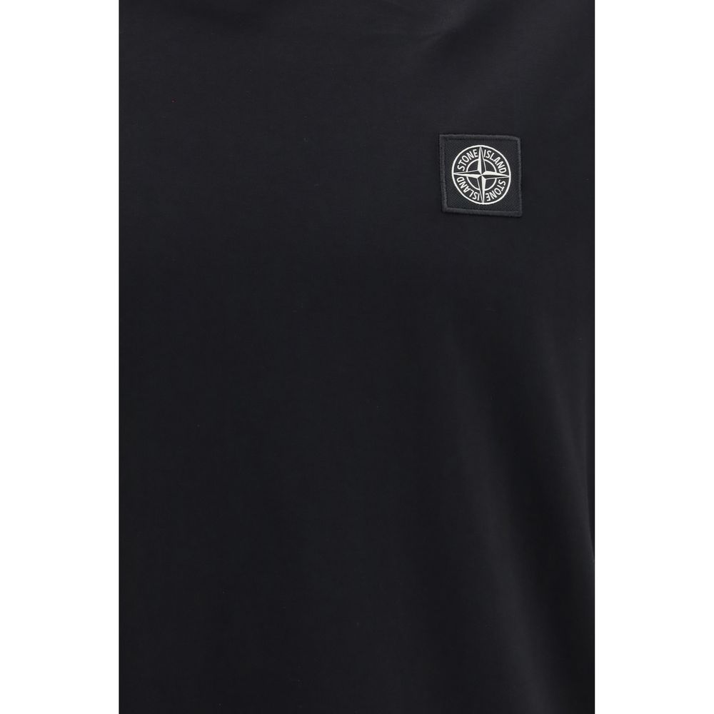 Stone Island Black Cotton T-Shirt - immagine 3