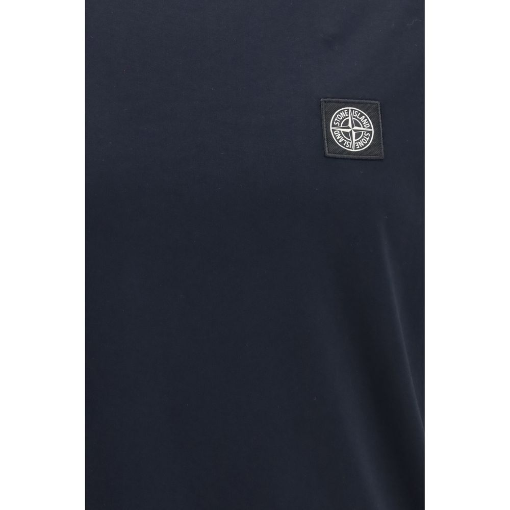 Stone Island Blue Cotton T-Shirt - immagine 3