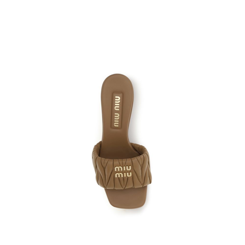 Miu Miu Beige Lamb Ovis Aries Aries Platform Sandals - immagine 4