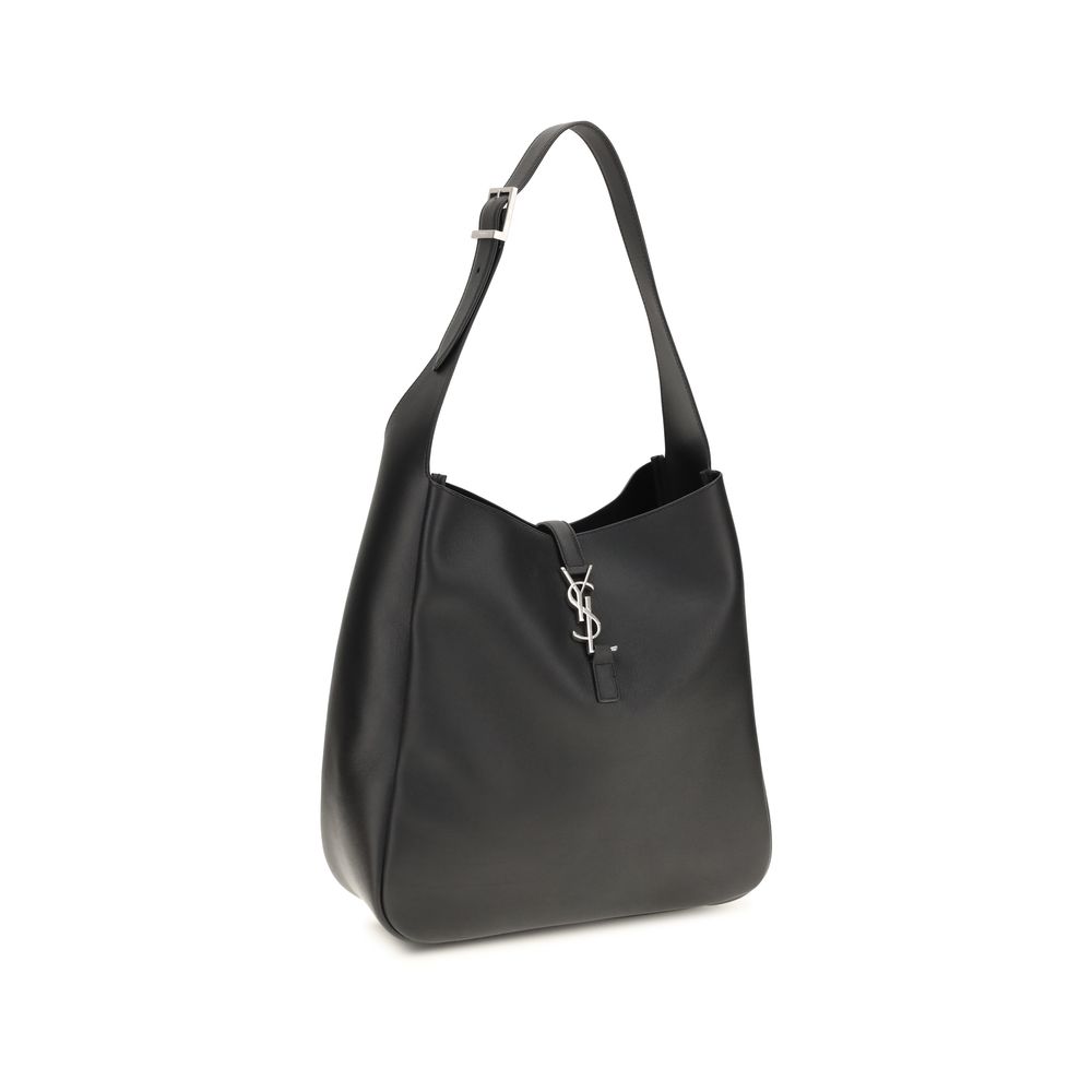 Saint Laurent Black Calf Leather Bos Taurus Shoulder Bag - immagine 2