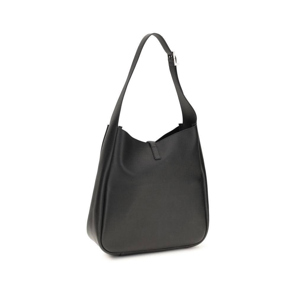 Saint Laurent Black Calf Leather Bos Taurus Shoulder Bag - immagine 3