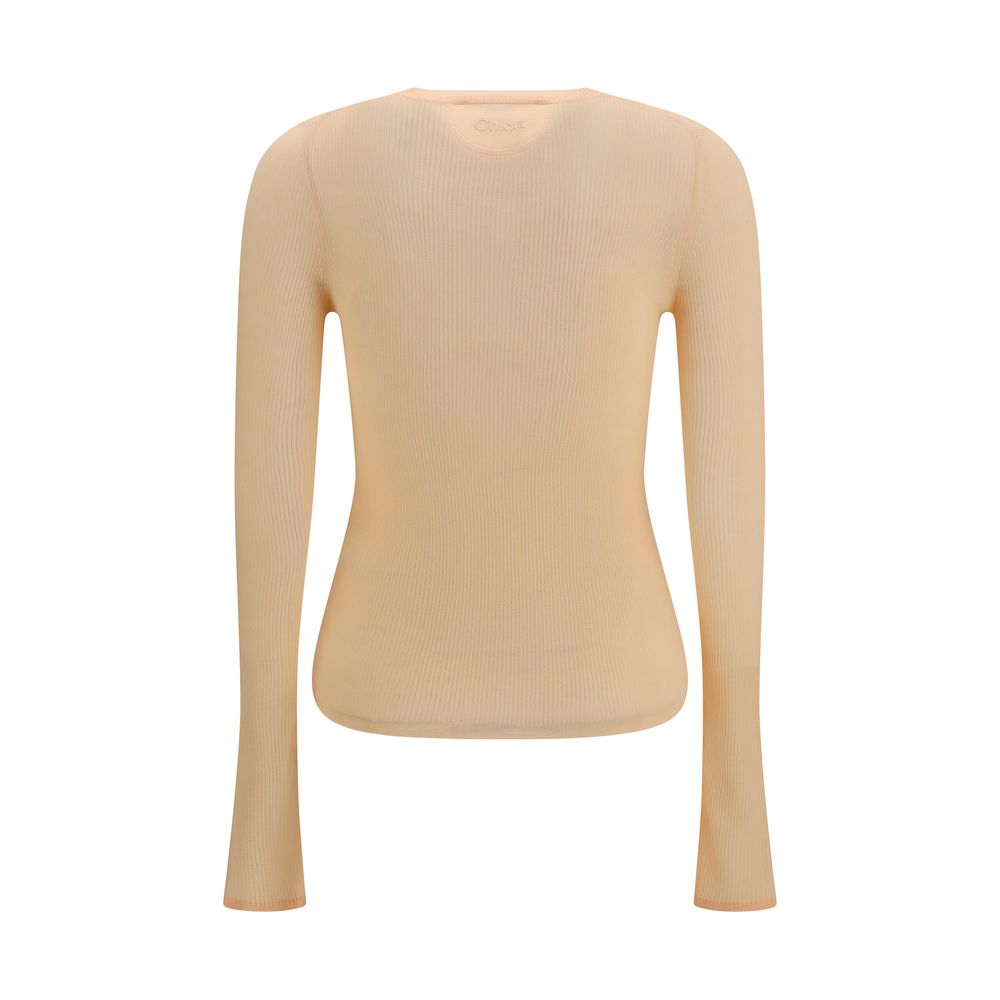 Chloé Orange Wool Oves Aries Sweatshirt - immagine 2