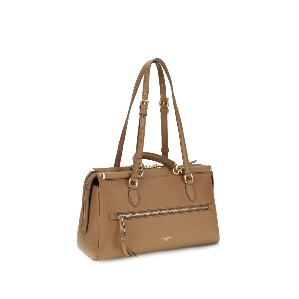 Dolce & Gabbana Beige Calf Leather Bos Taurus Shoulder Bag - immagine 3