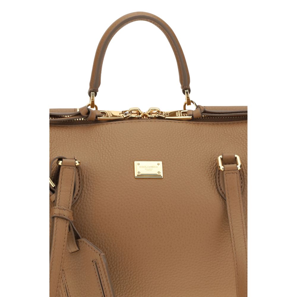 Dolce & Gabbana Beige Calf Leather Bos Taurus Shoulder Bag - immagine 4