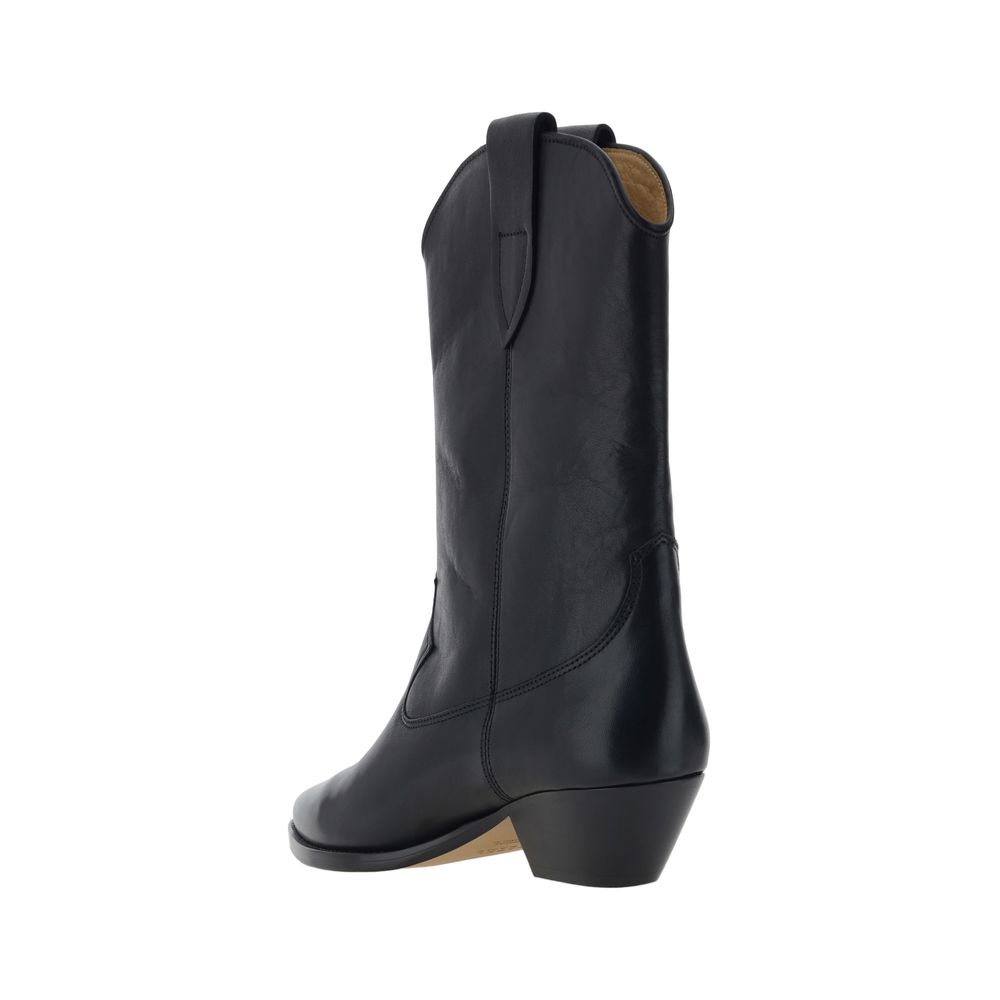 Isabel Marant Black Calf Leather Bos Taurus Ankle Boots - immagine 3
