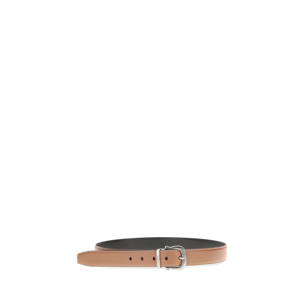 Ferragamo Brown Calf Leather Bos Taurus Regular Belt - immagine 2