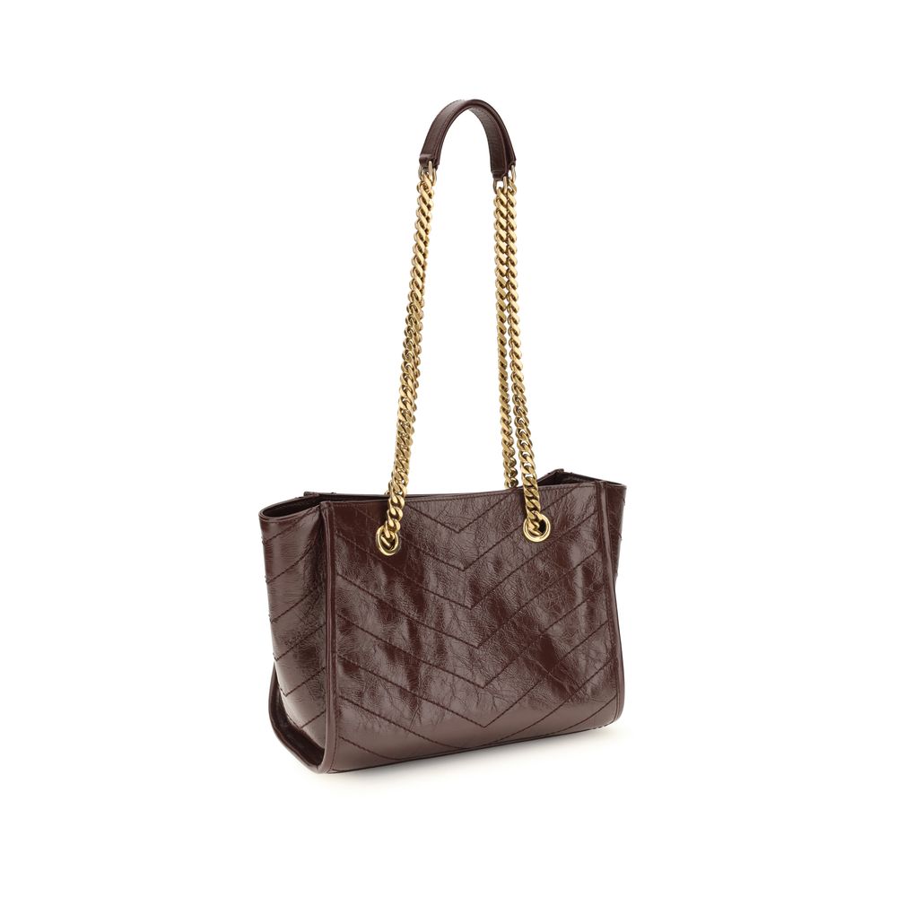 Saint Laurent Brown Calf Leather Bos Taurus Shoulder Bag - immagine 3