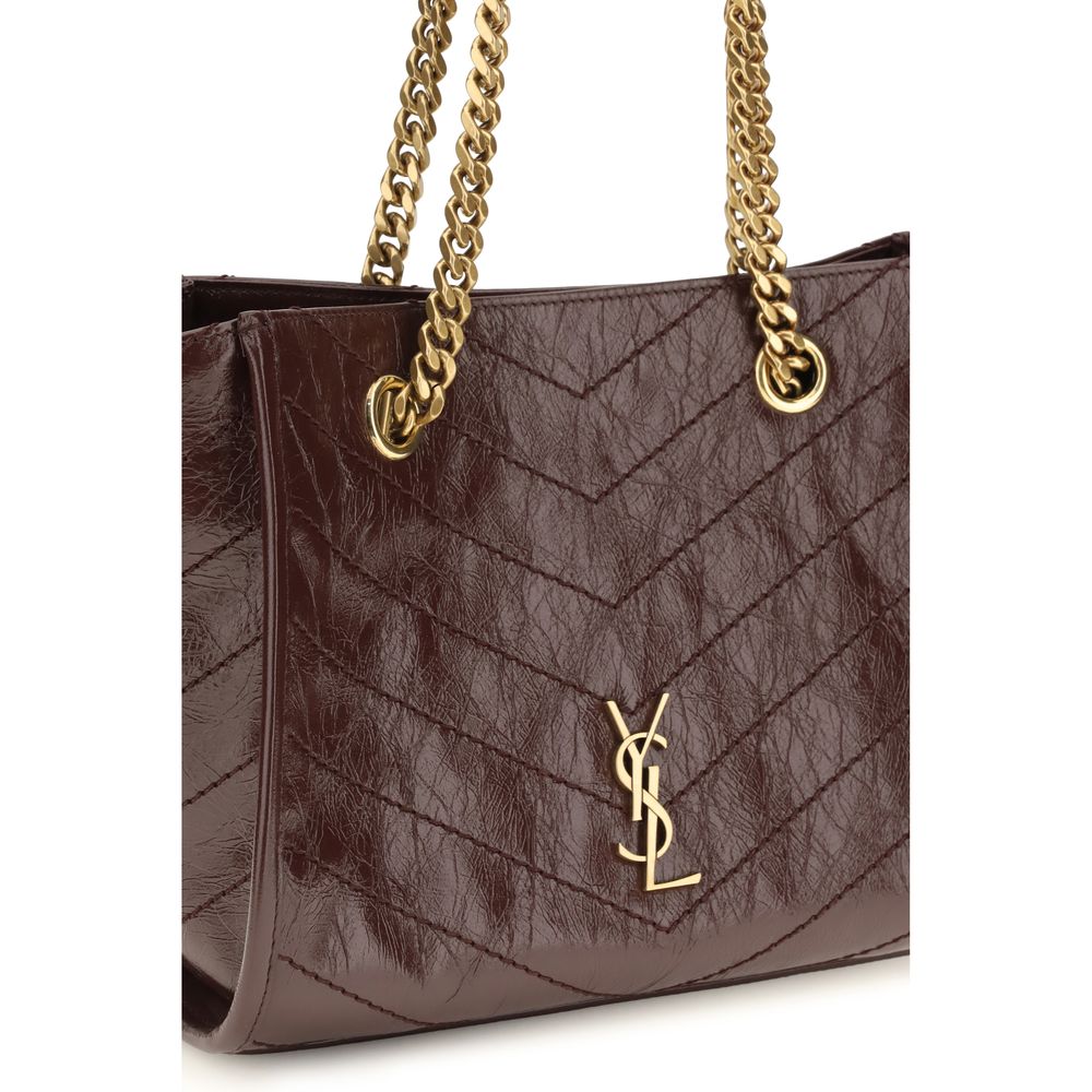 Saint Laurent Brown Calf Leather Bos Taurus Shoulder Bag - immagine 4