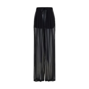Dolce & Gabbana Black Silk Casual Pants