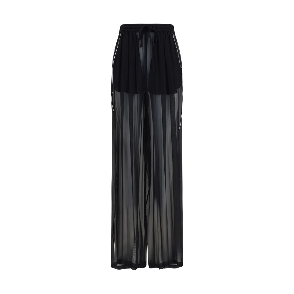 Dolce & Gabbana Black Silk Casual Pants