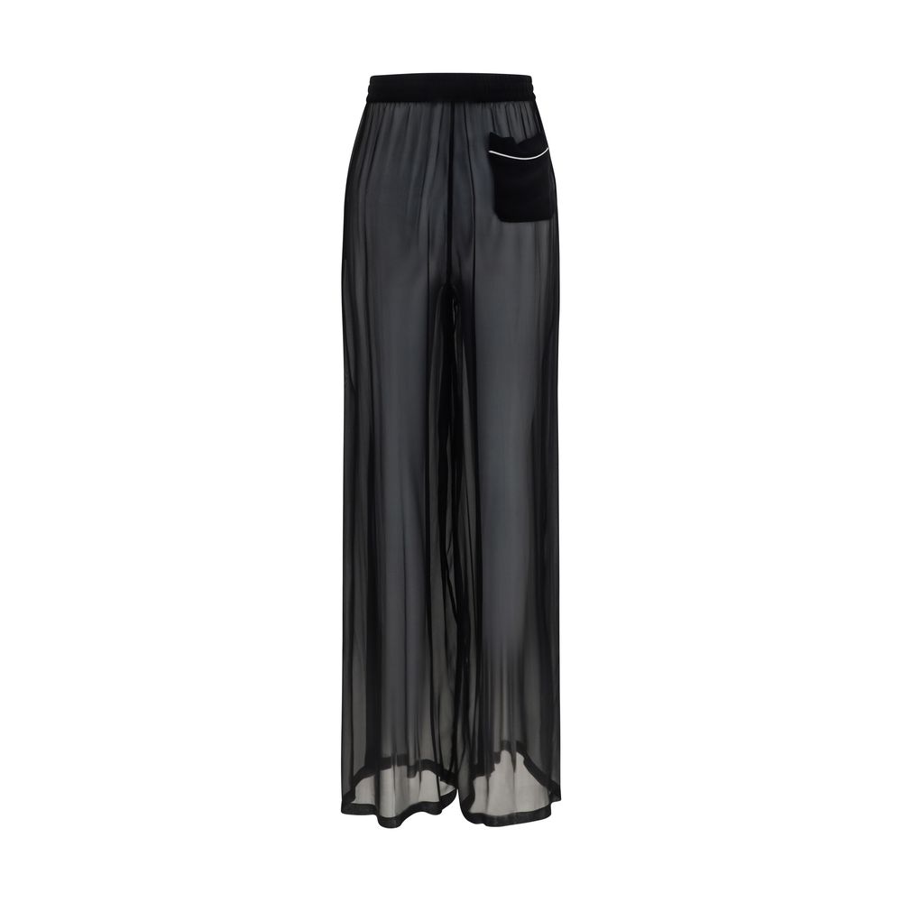 Dolce & Gabbana Black Silk Casual Pants - immagine 2