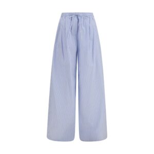 Dolce & Gabbana Blue Cotton Casual Pants