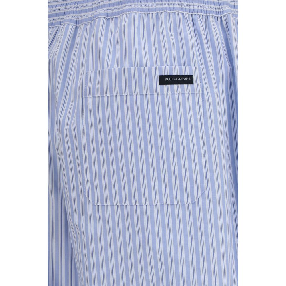 Dolce & Gabbana Blue Cotton Casual Pants - immagine 3