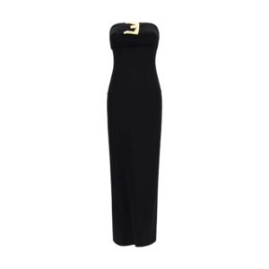 Balmain Black Viscose Cocktail Dress