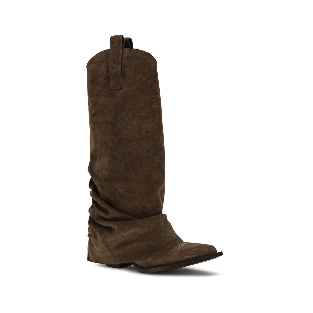 R13 Brown Calf Leather Bos Taurus Boots - immagine 2