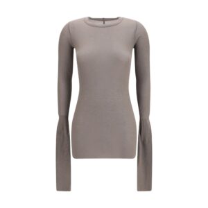 Rick Owens Gray Viscose Long Sleeve T-Shirt