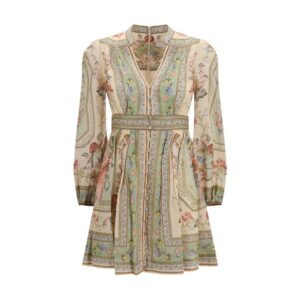 Zimmermann Multicolor Linen Casual Dress