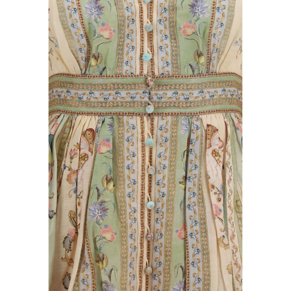 Zimmermann Multicolor Linen Casual Dress - immagine 3