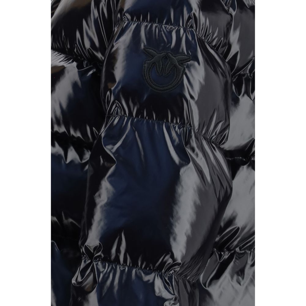 PINKO Black Polyamide Full-Length Jacket - immagine 3