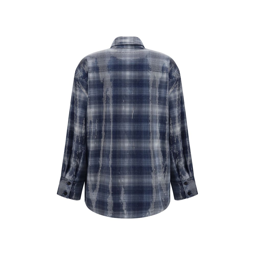 PINKO Blue Polyester Pattern Shirt - immagine 2