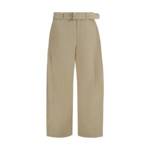 Magda Butrym Beige Cotton Casual Pants