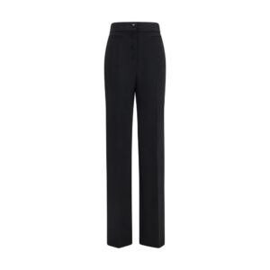 Valentino Garavani Black Wool Oves Aries Flared Pants