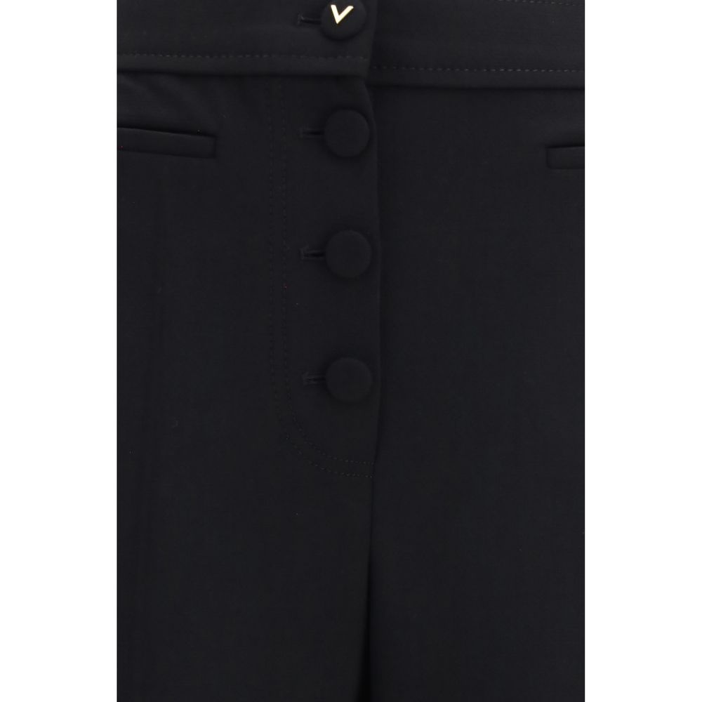 Valentino Garavani Black Wool Oves Aries Flared Pants - immagine 3