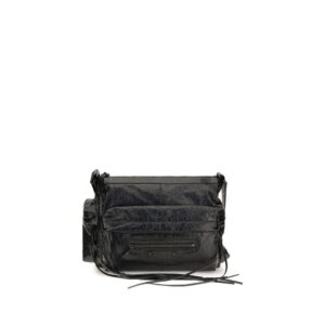 Balenciaga Black Lamb Ovis Aries Aries Shoulder Bag
